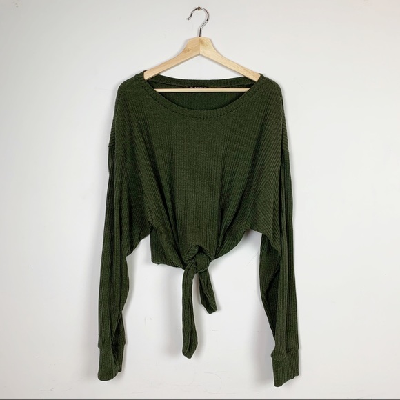 Super cute Ribbed Loose Fit Oversized Shirt w/ties - Picture 6 of 8